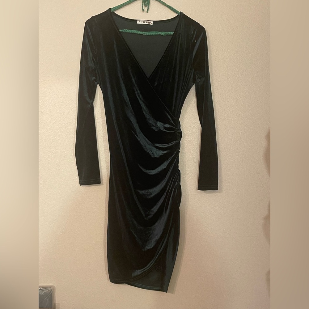 Guberry Bodycon Ruched Green Dress
